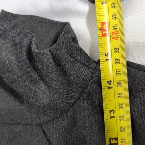 Banana Republic Gray Cold Shoulder Ponte Sheath Dress Stretch Heather Gray, Sz 0 - Picture 6 of 7